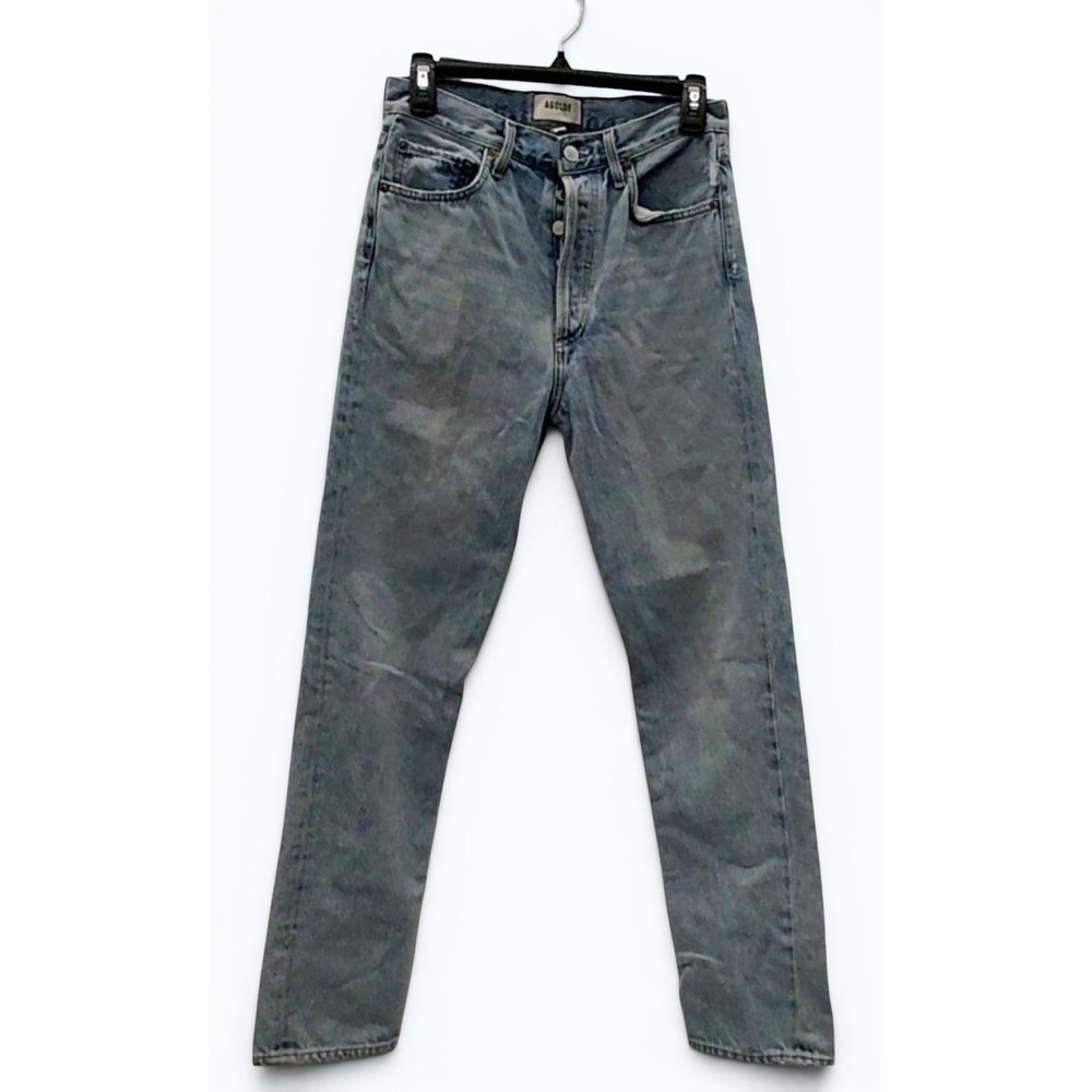 AGOLDE 90s Pinch Waist Jeans Size 26 Light Wash High Rise Straight Leg Denim